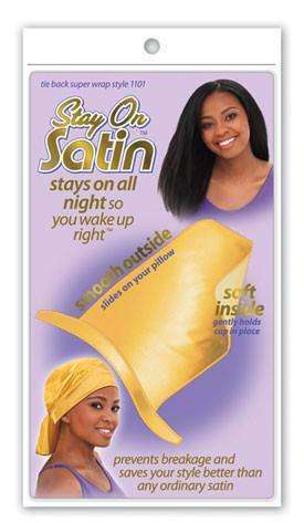 Stay On Satin Tie Back Super Wrap - Style 1101 Assorted - Beautiful Black Hair