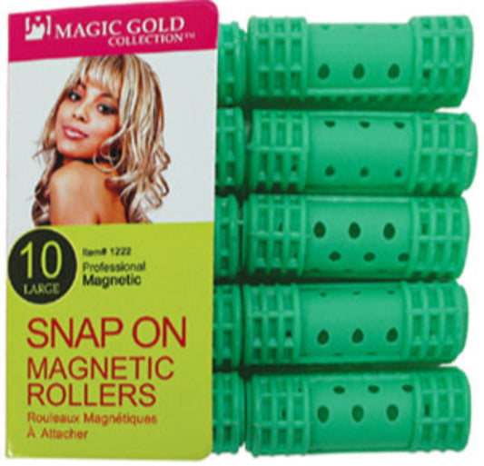 Magic Gold Snap On Magnetic Rollers Large #1222