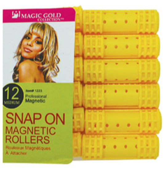 Magic Gold Snap On Magnetic Rollers Medium #1223
