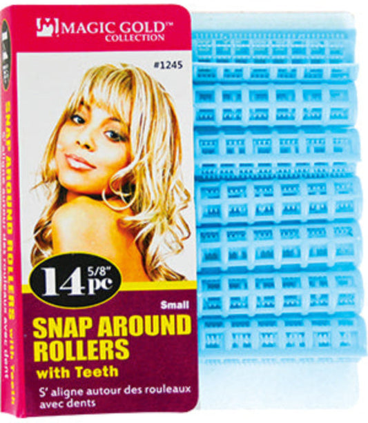 Magic Gold Snap Around Rollers w/ Teeth Small #1245