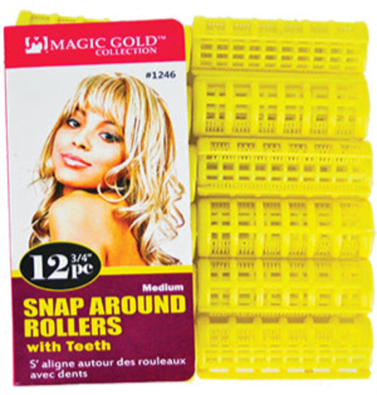 Magic Gold Snap Around Rollers w/ Teeth Medium #1246