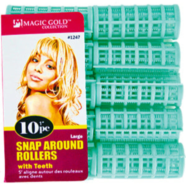 Magic Gold Snap Around Rollers w/ Teeth Large #1247