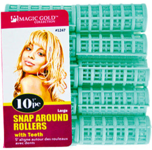 Magic Gold Snap Around Rollers w/ Teeth Large #1247