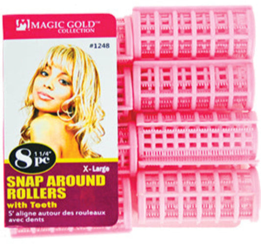 Magic Gold Snap Around Rollers w/ Teeth X-Large #1248