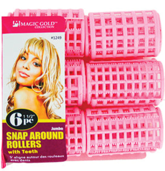 Magic Gold Snap Around Rollers w/ Teeth Jumbo #1249