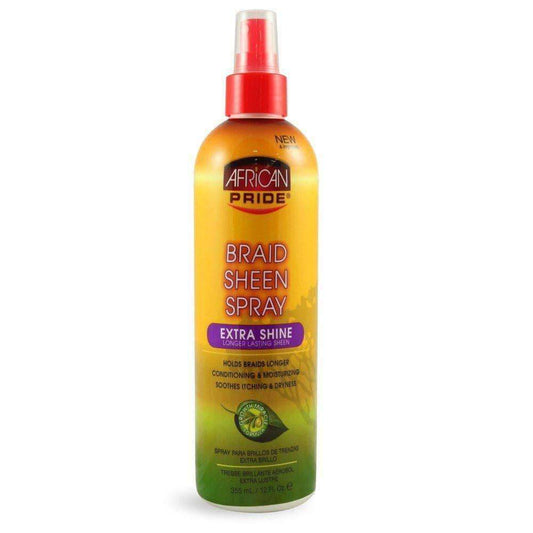African Pride Braid Sheen Spray - Extra Shine - Beautiful Black Hair