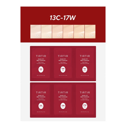 TitTir Mask Fit Red Cushion 6 Shade Trial Kit - Light (13C-17W)
