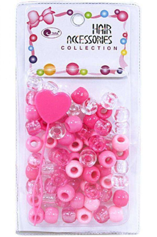 Medium Hair Beads - Pink Mix #1638 - Beautiful Black Hair