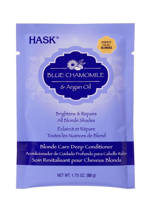 Hask Blue Chamomile & Argan Oil Blonde Care Deep Conditioner - Beautiful Black Hair