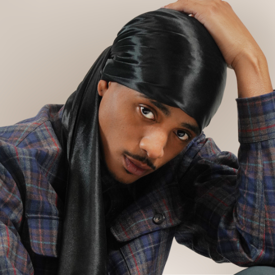 Broadus Collection Headwrap Scarf 60"X15" - Black