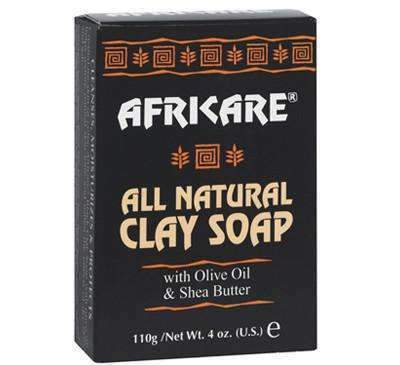 AfriCare All Natural Clay Soap w/ Olive Oil & Shea Butter - Beautiful Black Hair