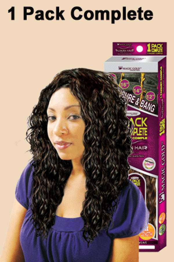 Magic Gold "Complete Pack" Human Hair Weave Beyonce 6pcs - Beautiful Black Hair