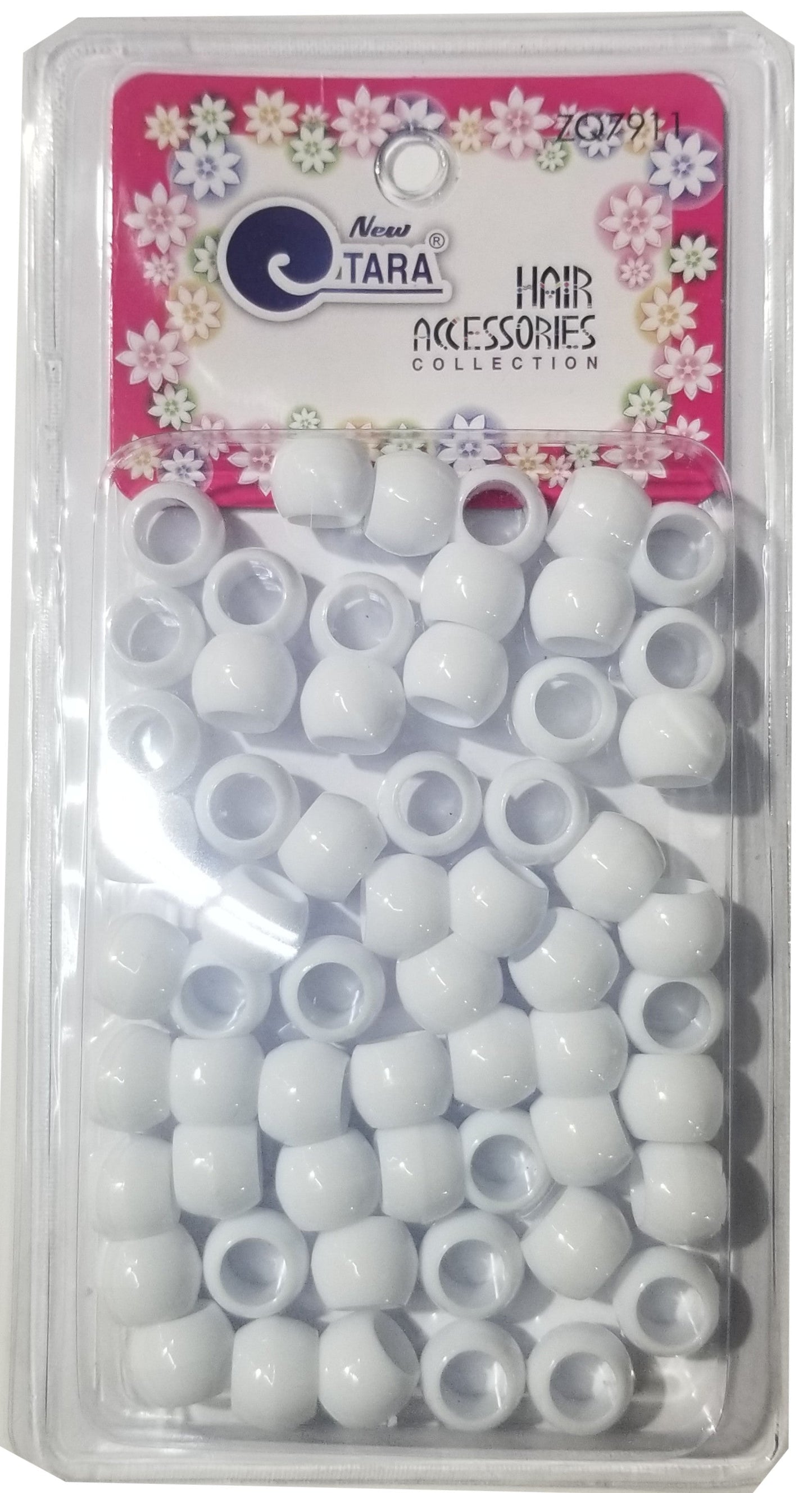 Tara Medium Hair Beads - White #ZQ7911