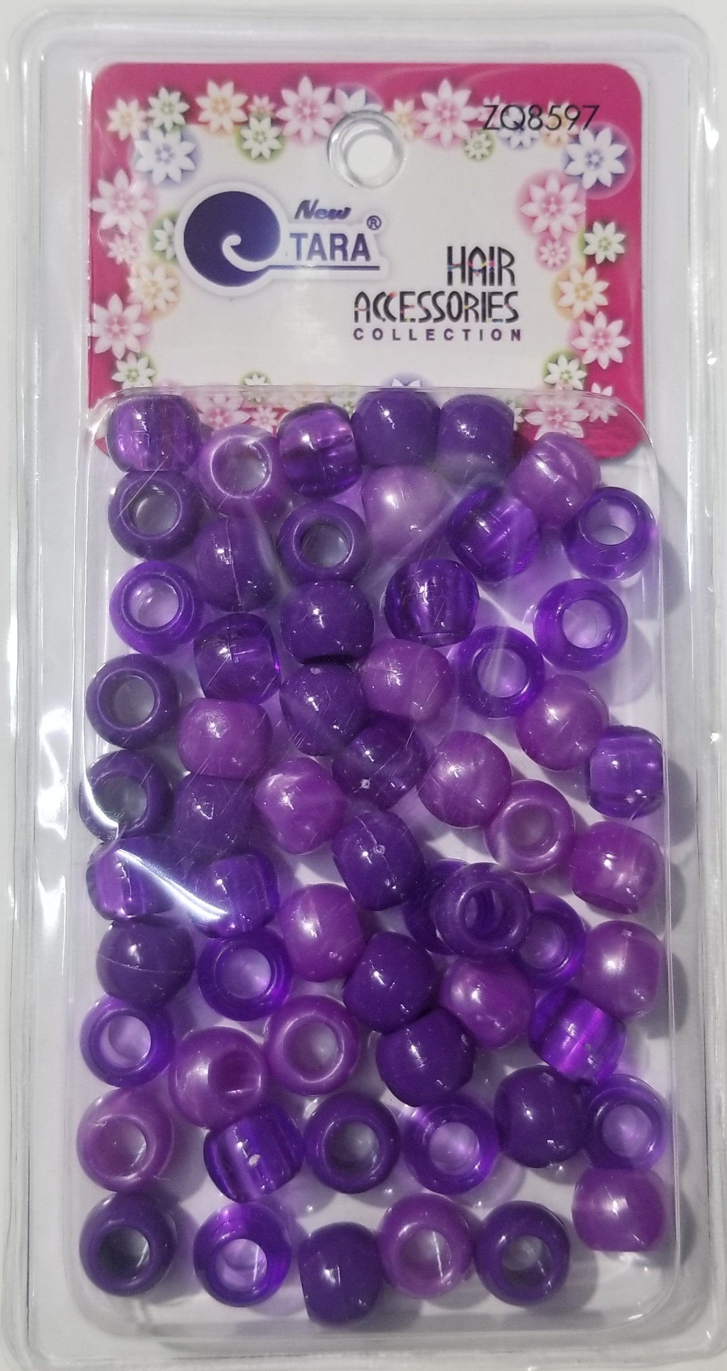 Tara Medium Hair Beads - Purple Tone Mix #ZQ08597