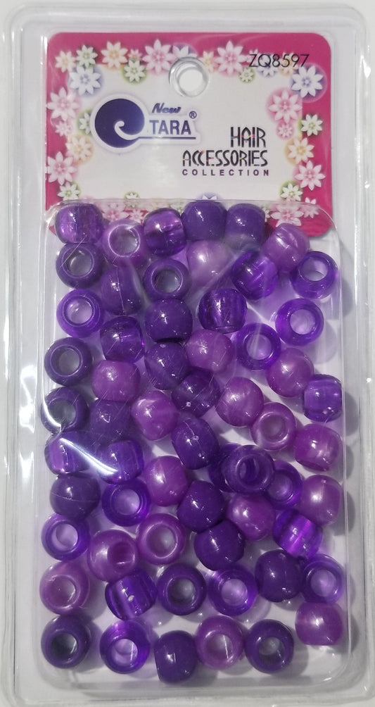 Tara Medium Hair Beads - Purple Tone Mix #ZQ08597