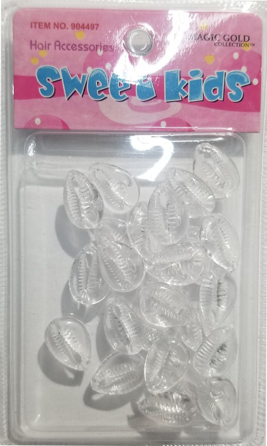 Sweet Kids Hair Beads - Shells Clear #1998