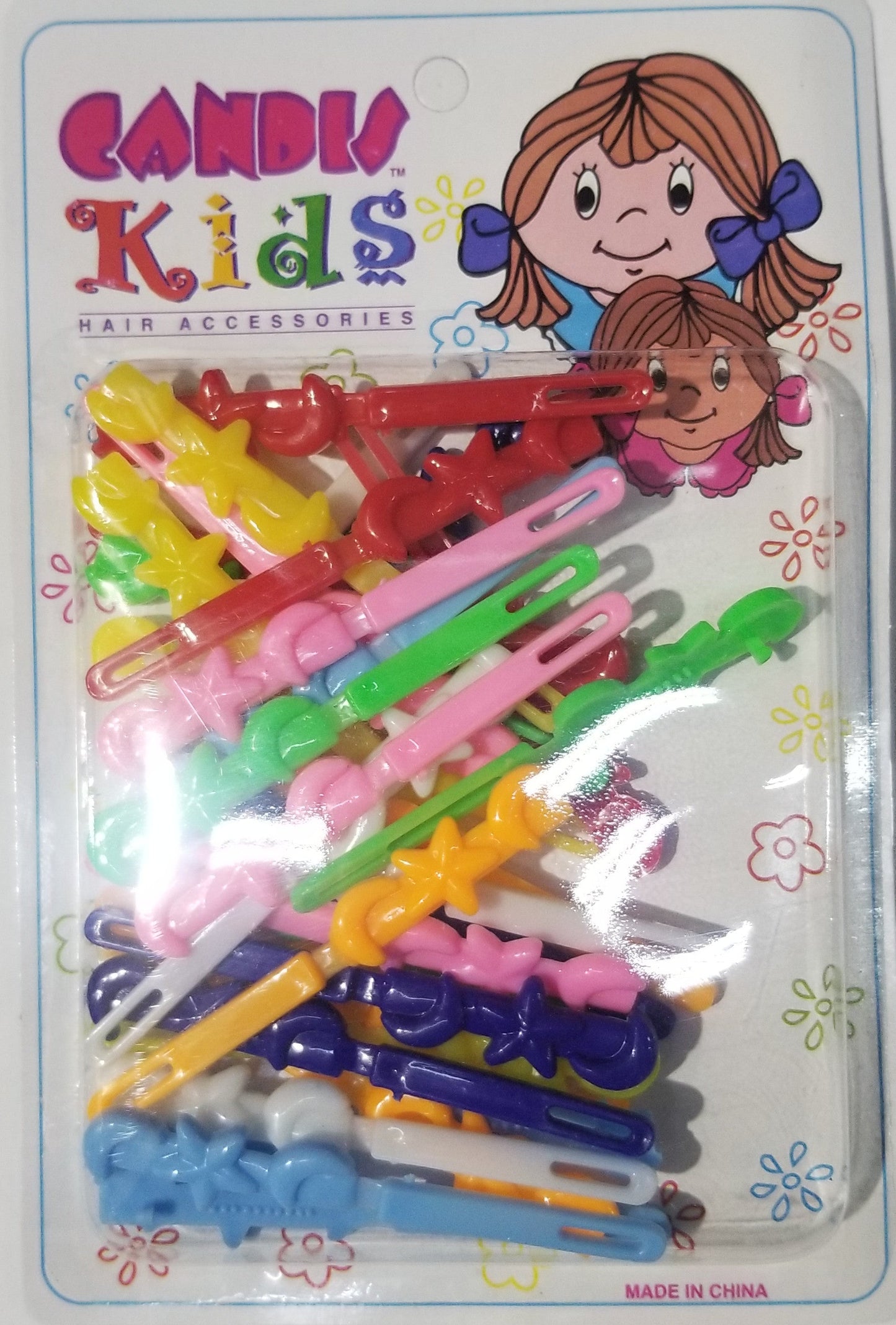 Candy Kids Hair Barrettes - Moon & Stars Assorted #BRT12612