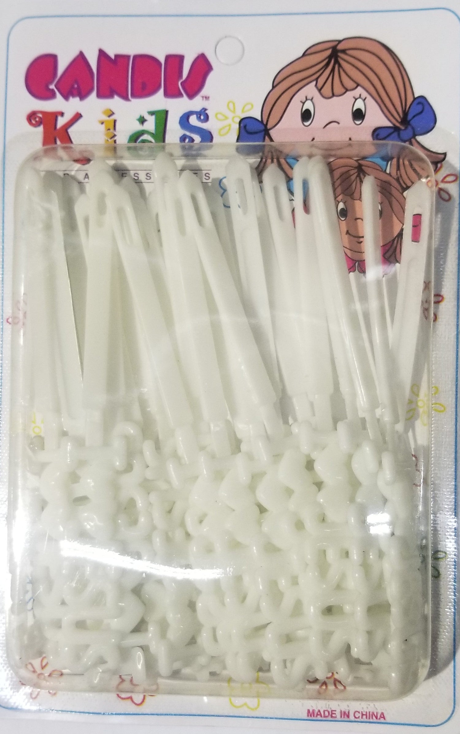 Candy Kids Hair Barrettes - I Love Jesus White #BRT12601