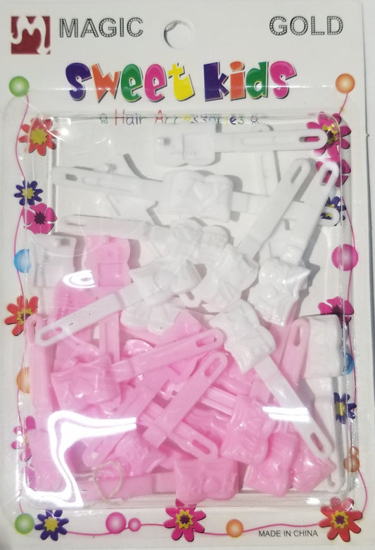 Sweet Kids Hair Barrettes - English Book White #5104WPK