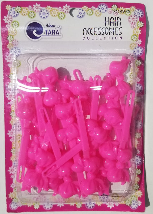 Tara Barrettes - Ribbon Pink #BRT08955