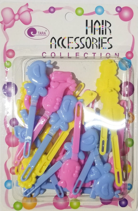 Magic Gold Hair Barrettes - Assorted Shapes Pastel Mix #ZQ08887