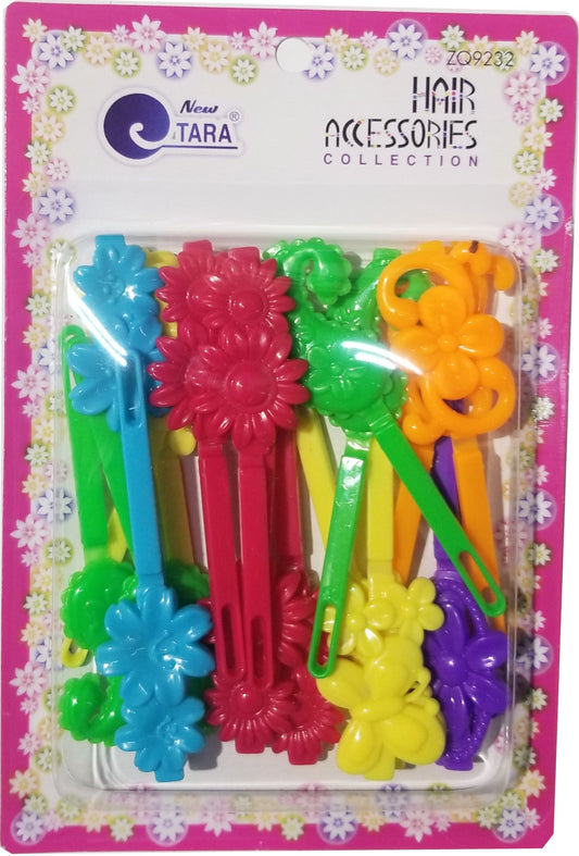 Tara Hair Barrettes - Flower Assorted Mix #ZQ9232