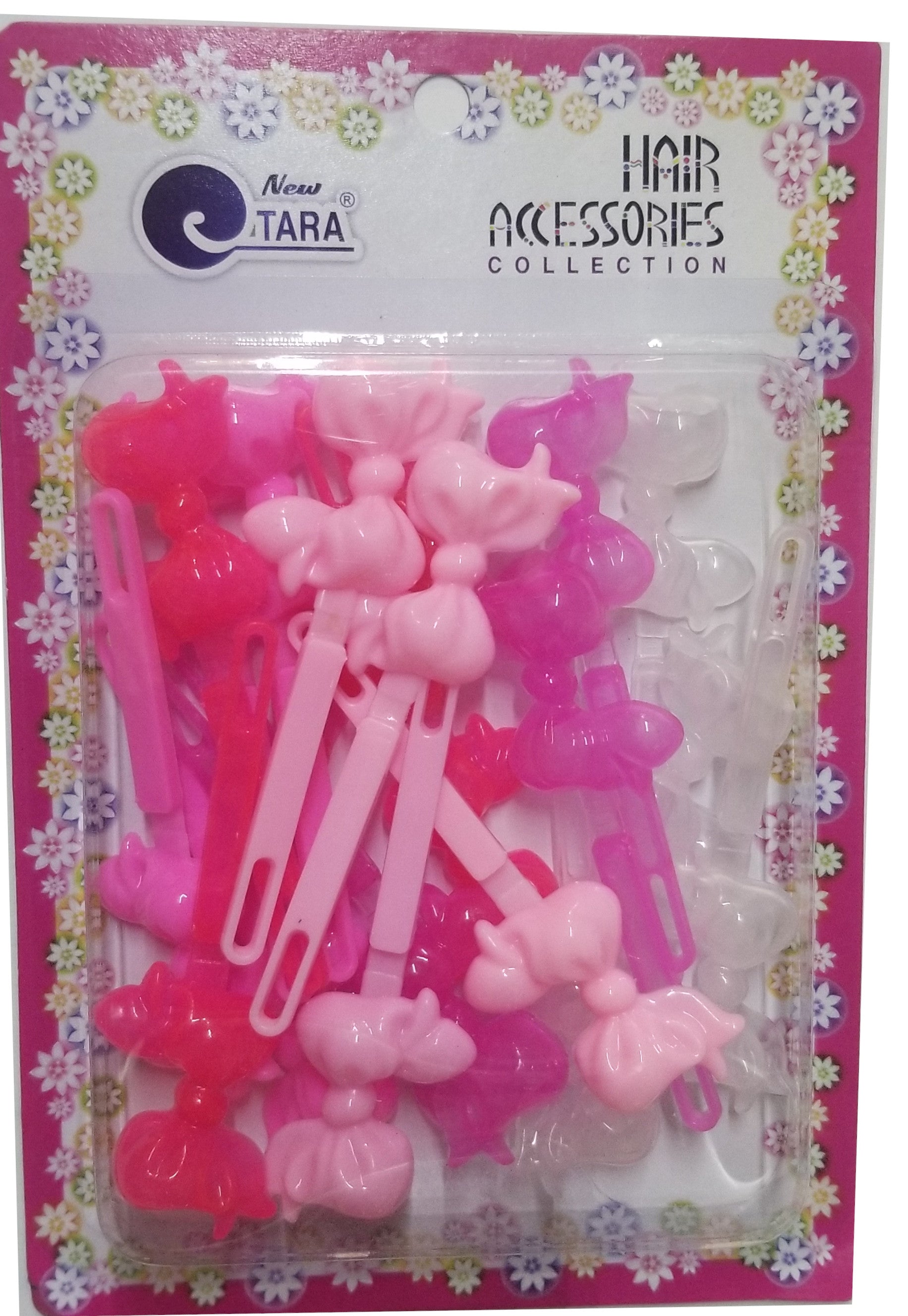 Tara Hair Barrettes - Ribbons Pink Tone #ZQ7787