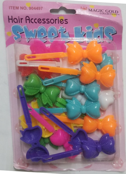 Sweet Kids Hair Barrettes - Ribbon #3 Assorted #2010