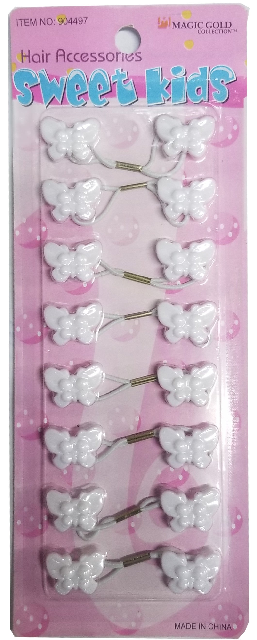 Sweet Kids Hair Baubles - Butterflies BT1 White