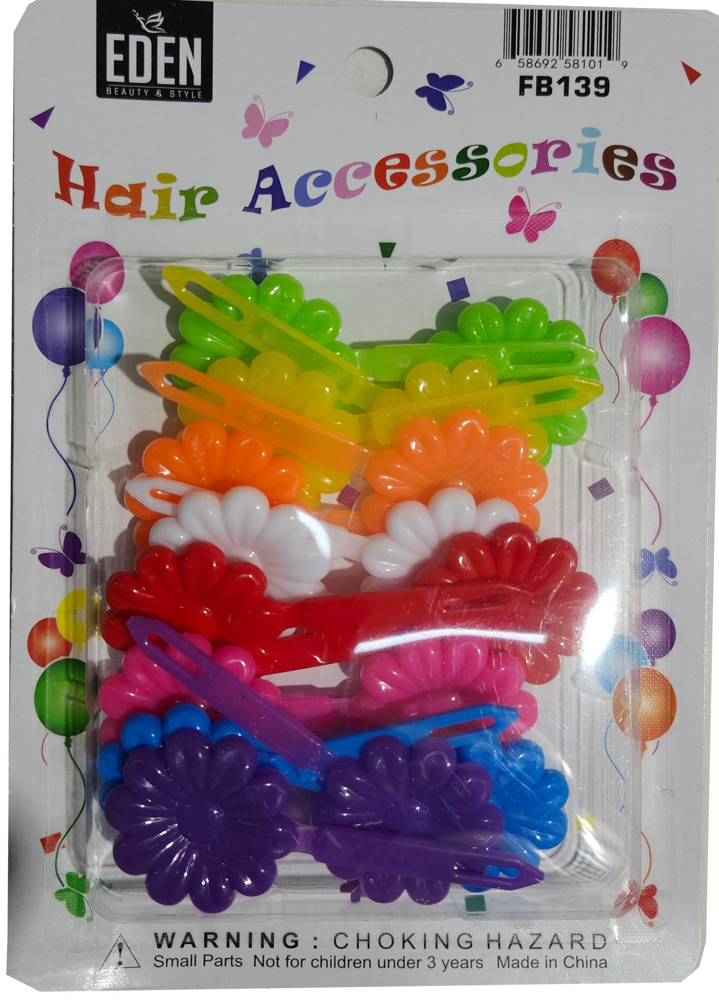 Eden Hair Barrettes - Flowers Assorted #FB-139