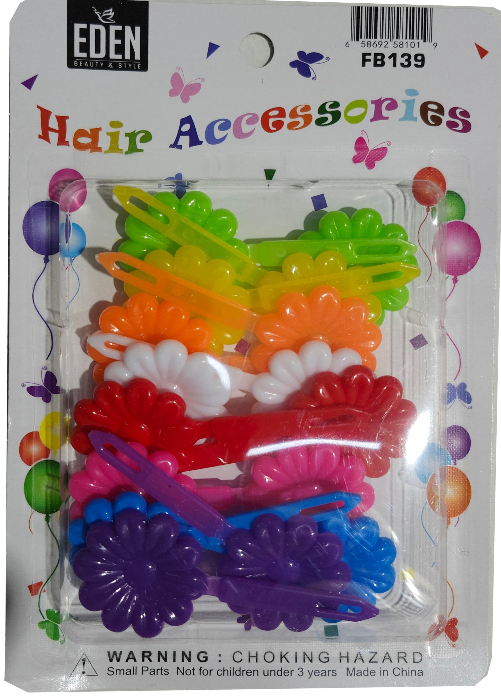 Eden Hair Barrettes - Flowers Assorted #FB-139