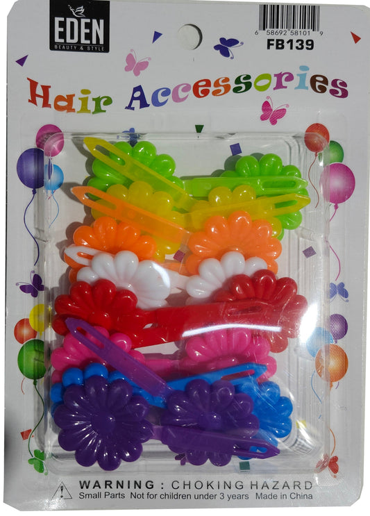 Eden Hair Barrettes - Flowers Assorted #FB-139