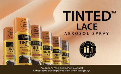 EBIN Tinted Lace Aerosol Spray - Medium Brown