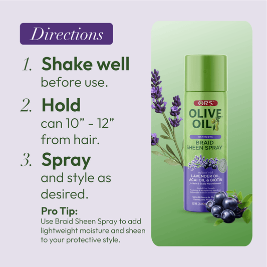 ORS Olive Oil BraidZone Braid Sheen Spray w/ Lavender Oil