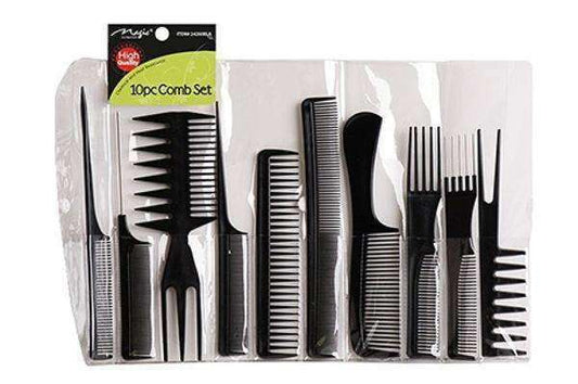 Magic Collection 10 Piece Comb Set Black - Beautiful Black Hair