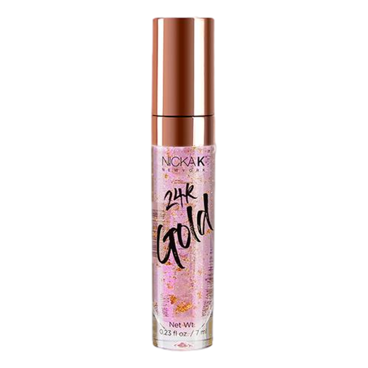 Nika K 24K Gold Lip Glow - Rose Gold - Beautiful Black Hair