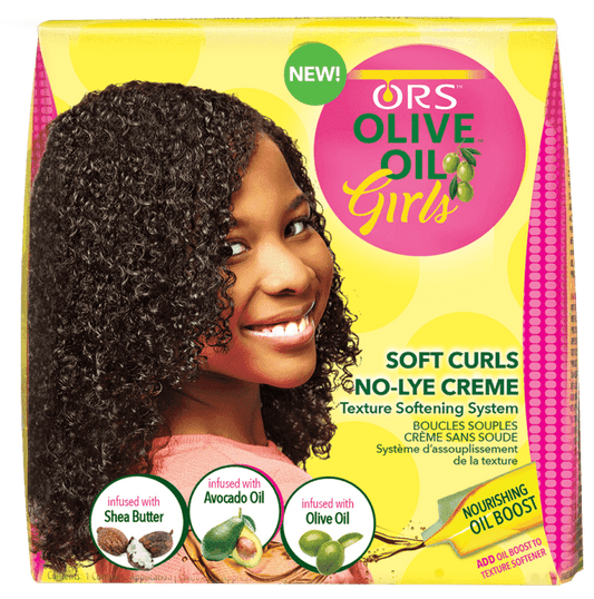 ORS Olive Oil Girls Soft Curls Texture Softening System - Beautiful Black Hair