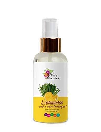 Alikay Lemongrass Sleek and Shine Finishing Oil 4oz - Beautiful Black Hair
