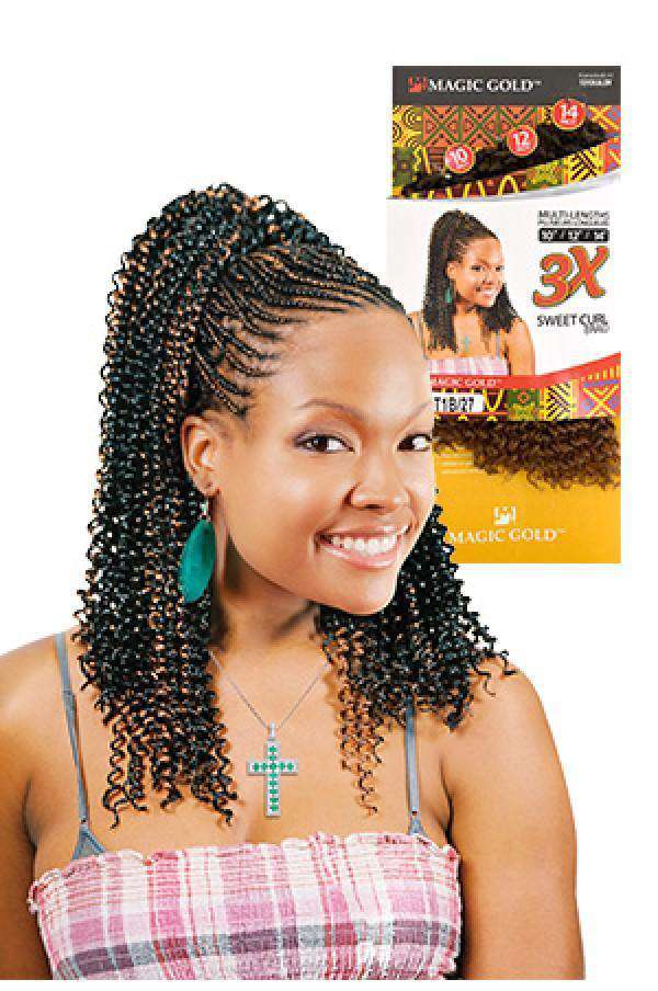 Magic Gold 3X Sweet Curl 10", 12", 14" - Beautiful Black Hair