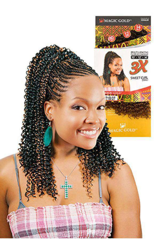 Magic Gold 3X Sweet Curl 10", 12", 14" - Beautiful Black Hair