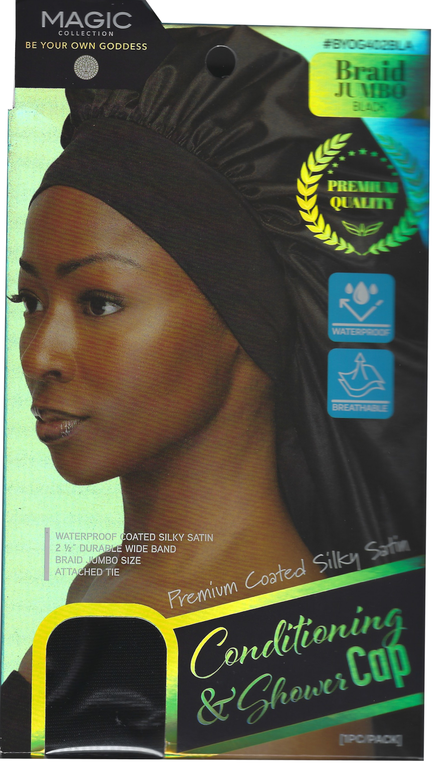 Magic Collection Conditioning & Shower Cap #BYOG402BLA Black