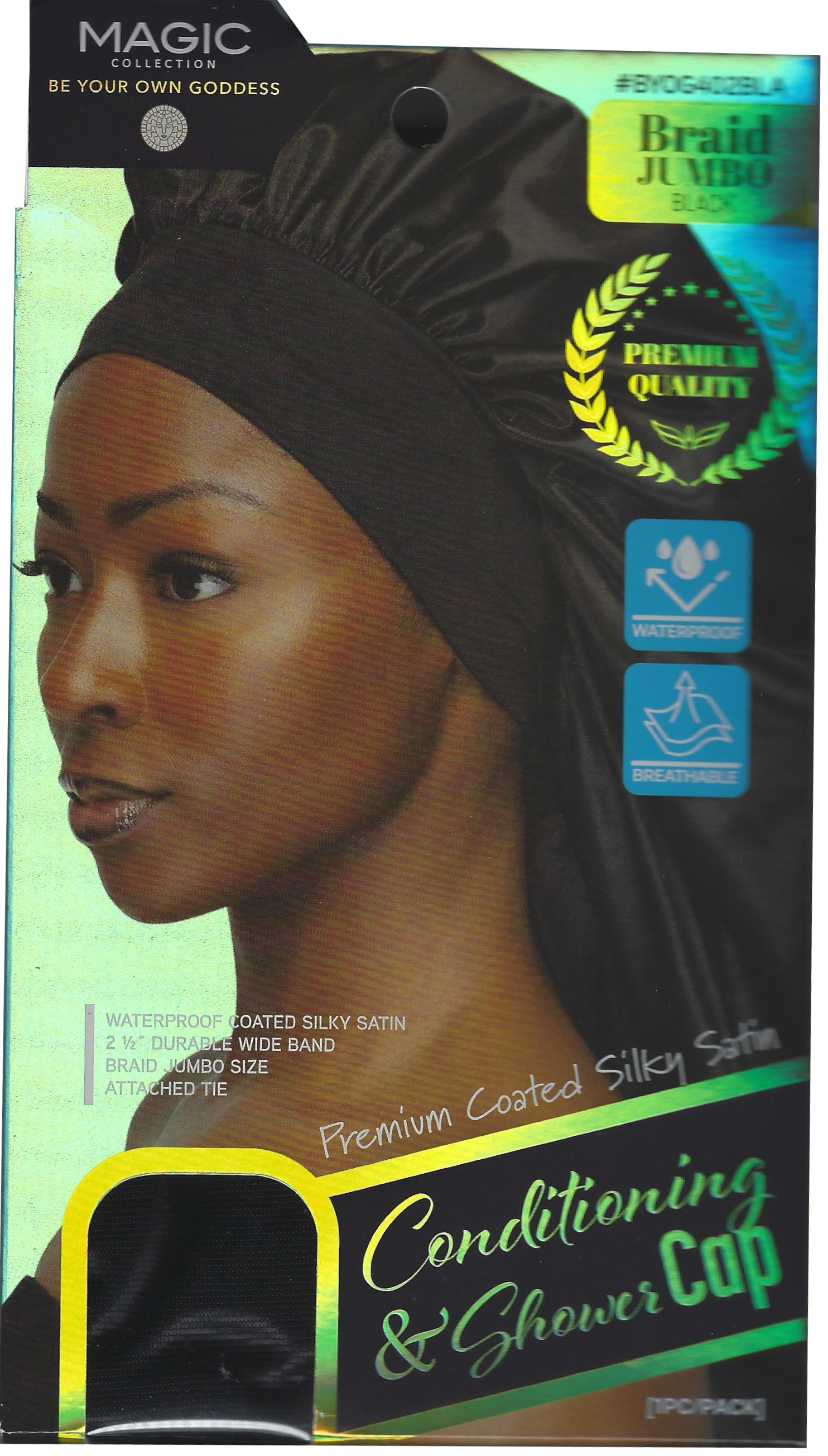 Magic Collection Conditioning & Shower Cap #BYOG402BLA Black