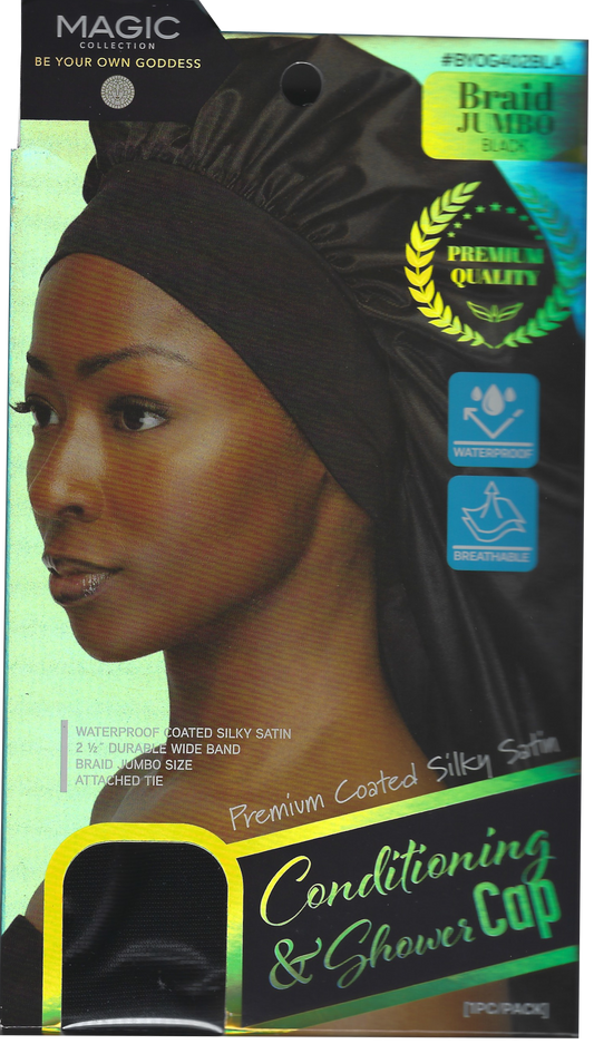 Magic Collection Conditioning & Shower Cap #BYOG402BLA Black