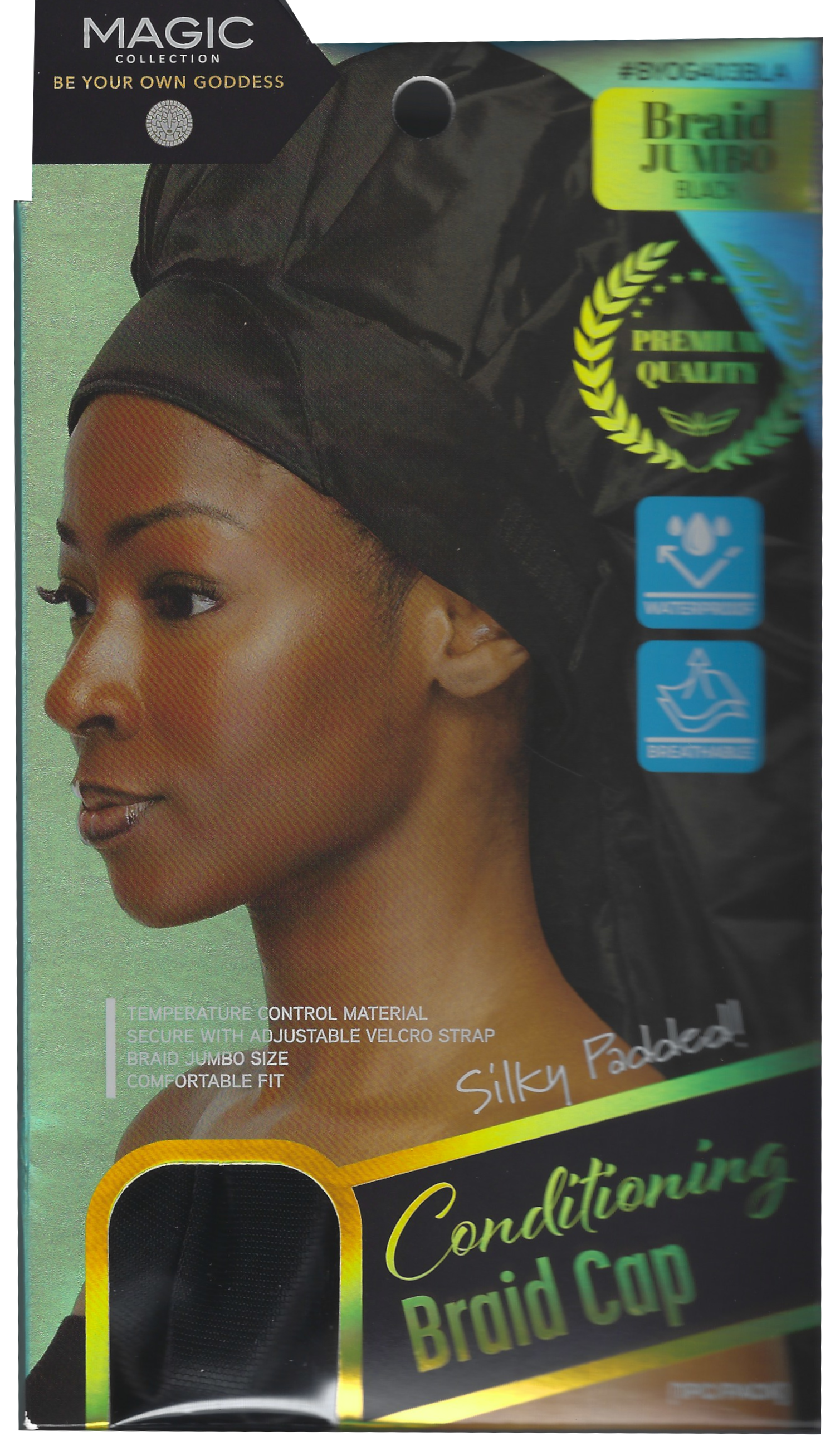 Magic Collection Conditioning Braid Cap #BYOG403BLA Black