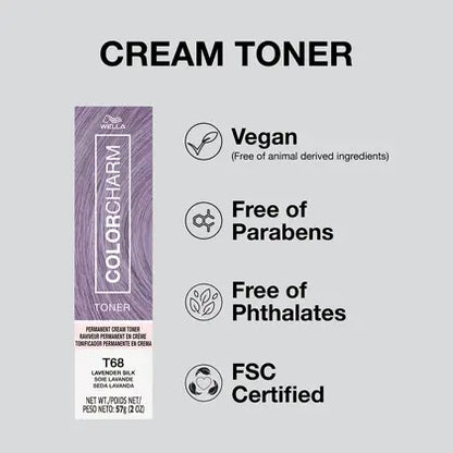 Wella Color Charm Permanent Cream Toner - T69 Pearl Gray