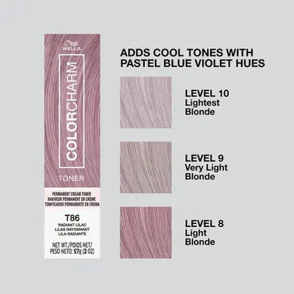 Wella Color Charm Permanent Cream Toner - T86 Radiant Lilac