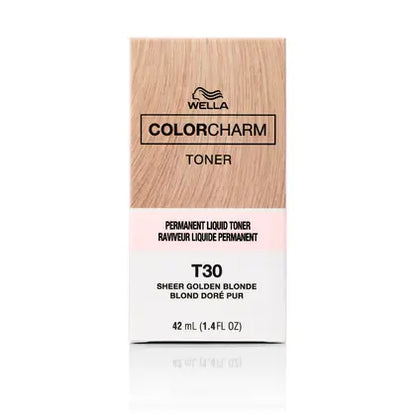 Wella Color Charm Permanent Liquid Hair Toner - T30 Sheer Golden Blonde