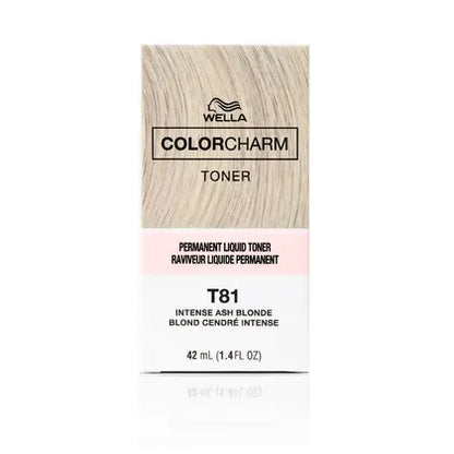 Wella Color Charm Permanent Liquid Hair Toner - T81 Intense Ash Blonde
