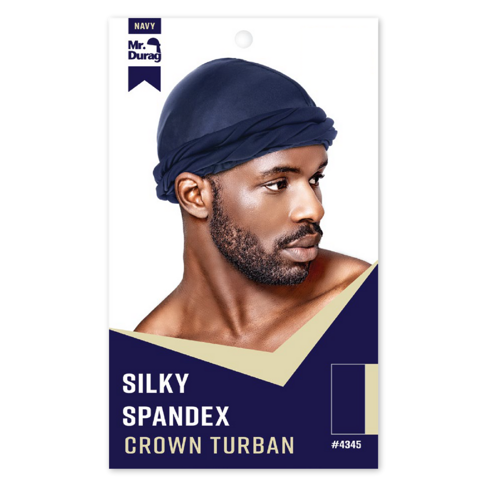 Mr. Durag Silky Spandex Crown Turban - Assorted #4349