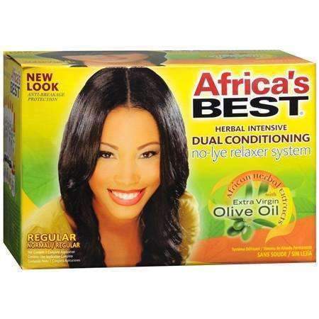 Africa's Best Organics Herbal Intensive Dual Conditioning No Lye Relaxer - Regular - Beautiful Black Hair